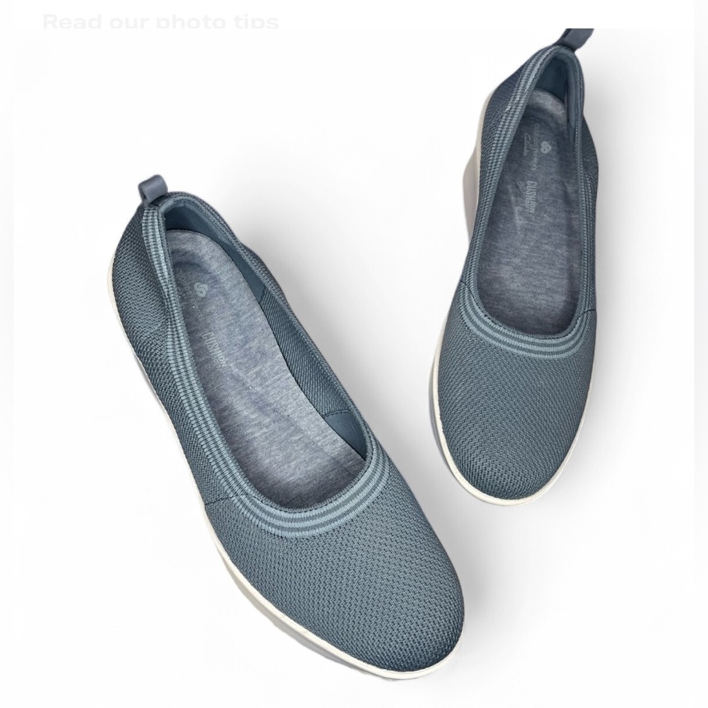 Cloudsteppers by Clarks Women's Blue Slip-On Wedge Sneakers